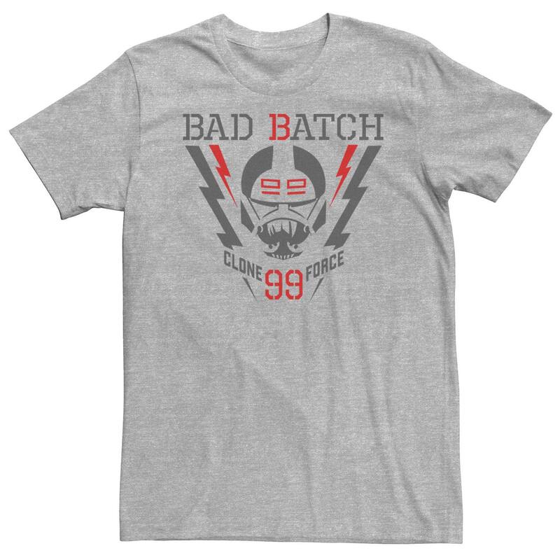 スター ウォーズ レディース トップス Tシャツ トール ロゴ Big & Tall Star Wars: The Bad Batch Clone Force 99 Logo C1 Tee Athletic Heather ヘザー