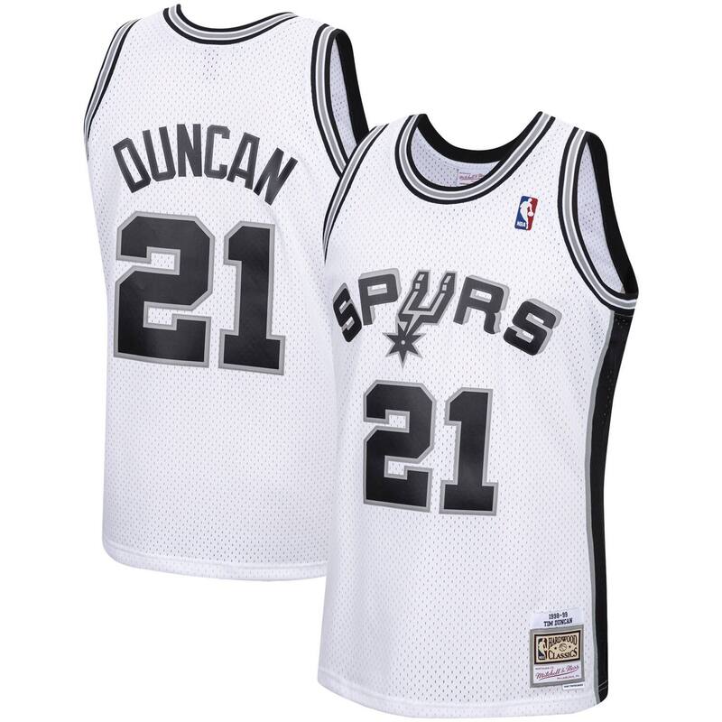 ミッチェル\u0026ネス レディース トップス ティーシャツ ティーシャツ Men\u0027s Mitchell \u0026 Ness Tim Duncan White Santonio Spurs Hardwood Classicswingman Jersey Spr White 白いこと Tシャツ・カットソー-トップス-レディースファッション