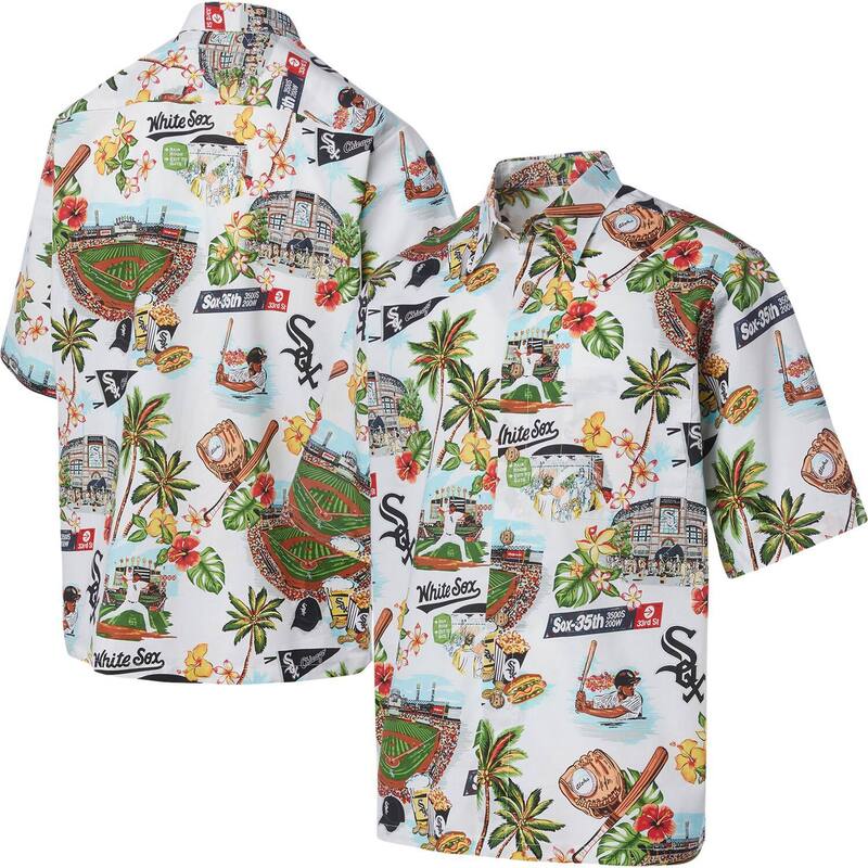 レインスプーナー レディース トップス Tシャツ Men's Reyn Spooner White Chicago White Sox Scenic Button-Up Shirt Sox White ホワイト