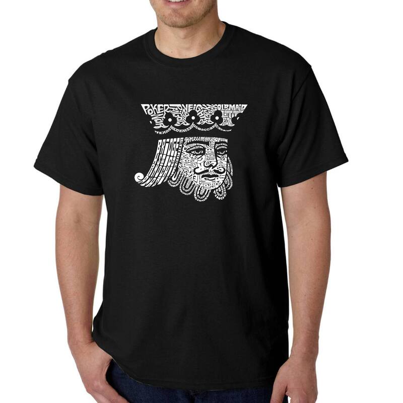 エルエーポップアート レディース トップス Tシャツ LA Pop Art King Of Spades - Men's Word Art-shirt Black ブラック|ReVida 店