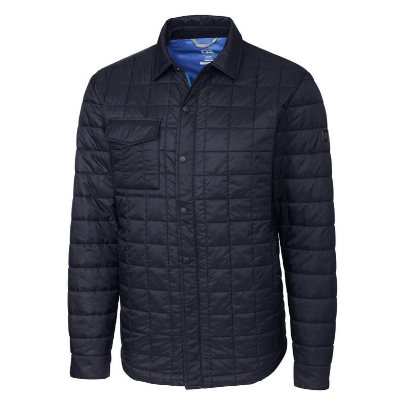 カッターアンドバック レディース アウター ジャケット・ブルゾン キルティング シャツ Cutter & Buck Rainier PrimaLoft Mens Eco Insulated Quilted Shirt Jacket Dark Navy ネイビー