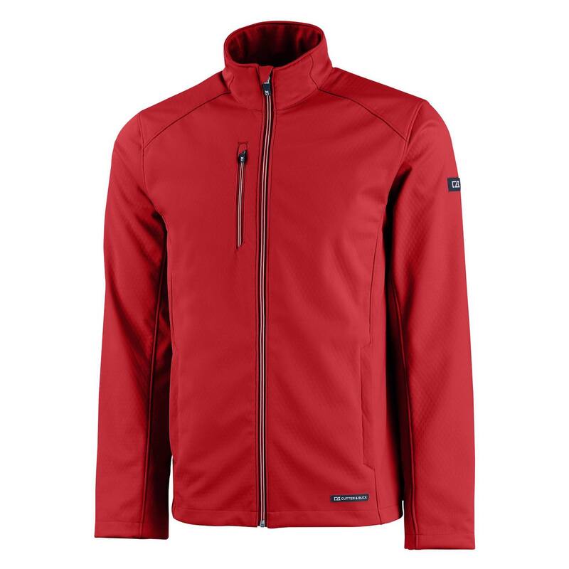 カッターアンドバック レディース アウター ジャケット・ブルゾン Cutter & Buck Evokeco Softshell Recycled Full Zip Mens Jacket Cardinal Red レッド