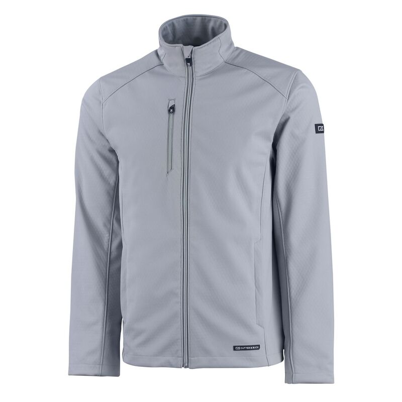 カッターアンドバック レディース アウター ジャケット・ブルゾン Cutter & Buck Evokeco Softshell Recycled Full Zip Mens Jacket Concrete