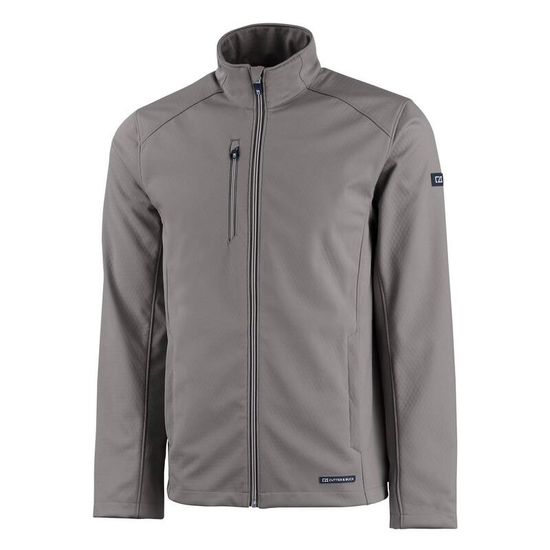 カッターアンドバック レディース アウター ジャケット・ブルゾン Cutter & Buck Evokeco Softshell Recycled Full Zip Mens Jacket Elemental Grey グレー