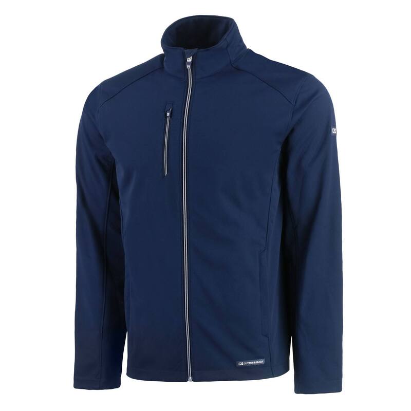 カッターアンドバック レディース アウター ジャケット・ブルゾン Cutter & Buck Evokeco Softshell Recycled Full Zip Mens Jacket Navy Blue ネイビー