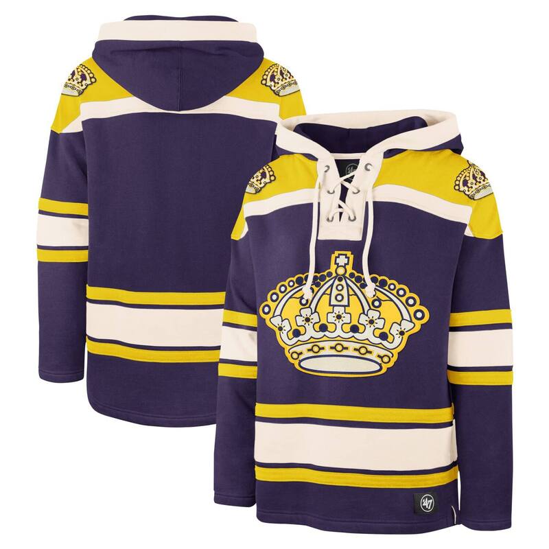 アンブランデッド レディース トップス プルオーバー スピード競技 パーカー Unbranded Men\u0027s \u002747 Purple Los Angeles Kingsuperior Lacer Pullover Hoodie Kgs Purple パープル