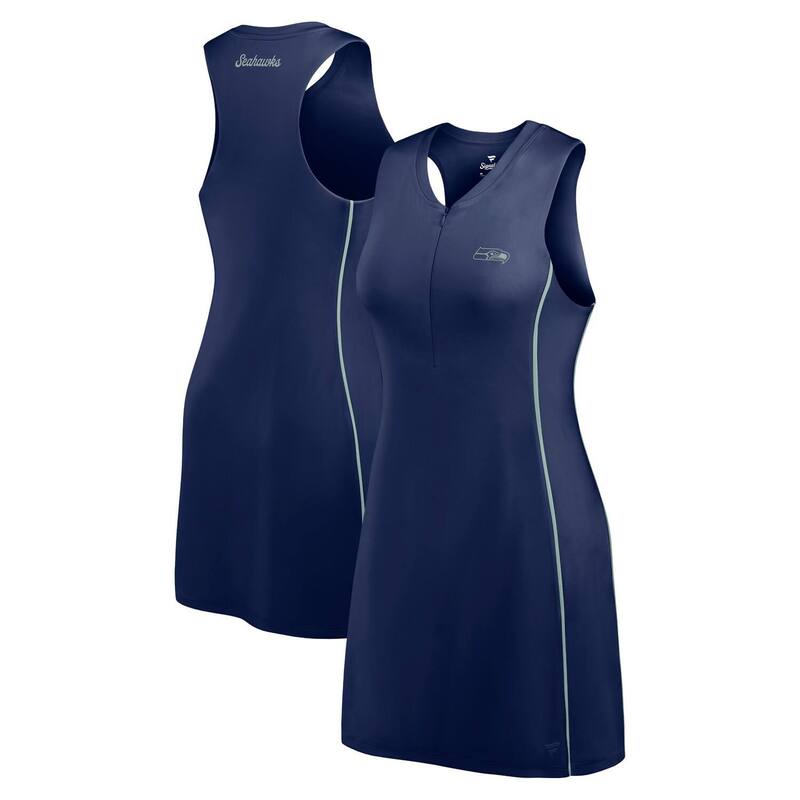 ファナティクス レディース トップス ワンピース Women's Fanatics College Navy Seattle Seahawkstudio Boost Athletic Half-Zip Dressea Multi マルチカラー