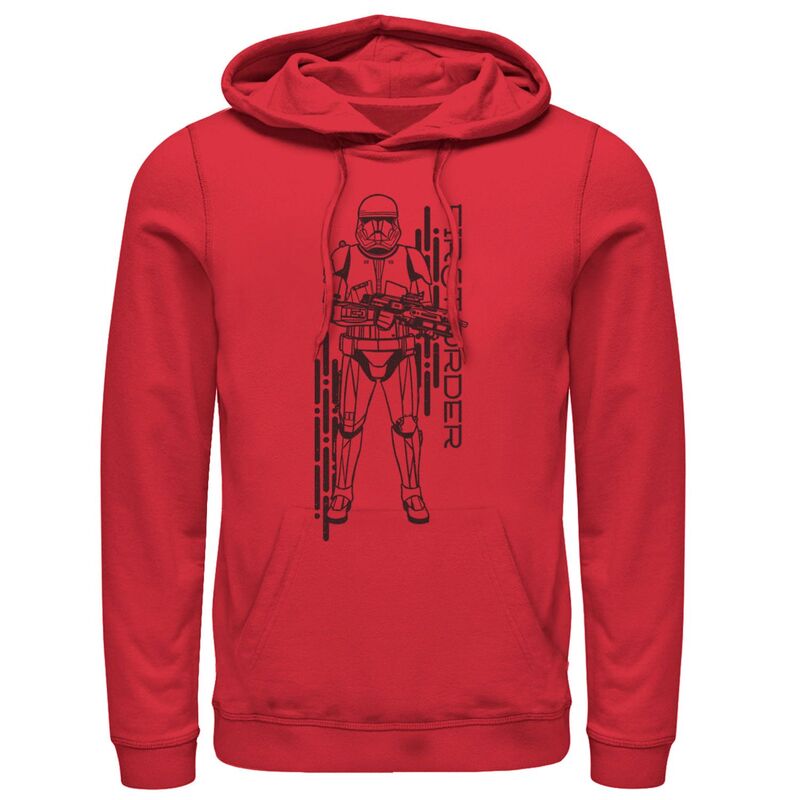 アニメキャラクター レディース トップス Tシャツ ロゴ パーカー グラフィック Licensed Character Men'star Wars The Rise of Skywalker Sith Trooper Logo Graphic Hoodie Red レッド