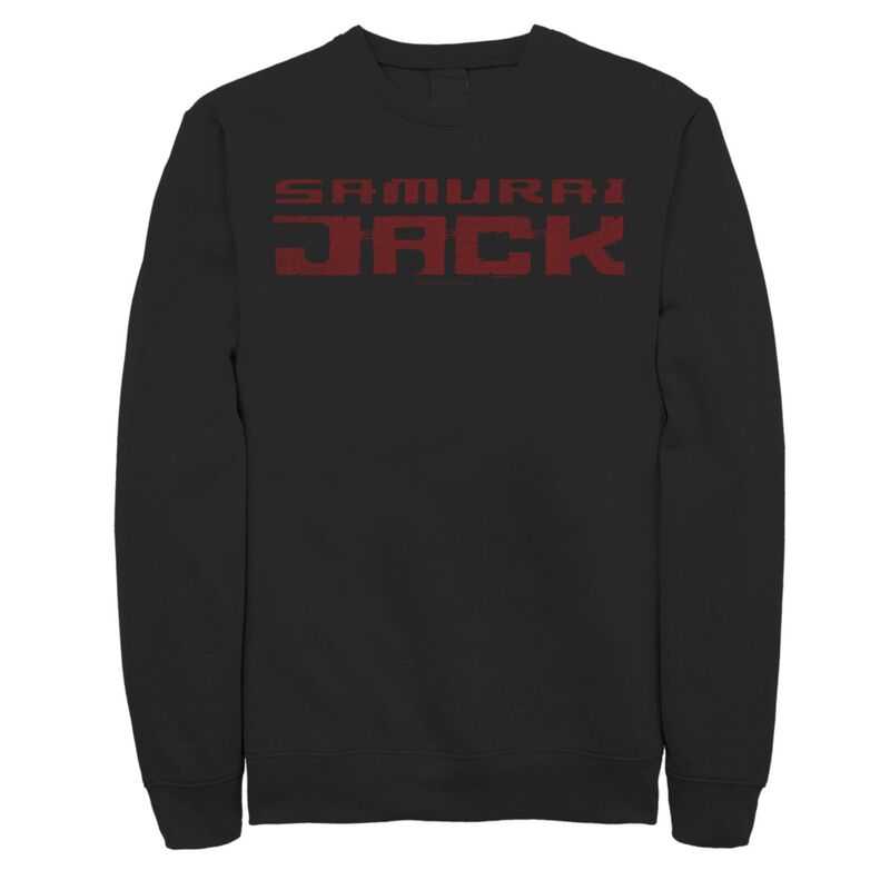 アニメ文字記号 レディース トップス プルオーバー 汗水 ロゴタイプ Licensed Character Men\u0027s Cartoonetwork Samurai Jack Text Logo Sweatshirt Black 黒いこと