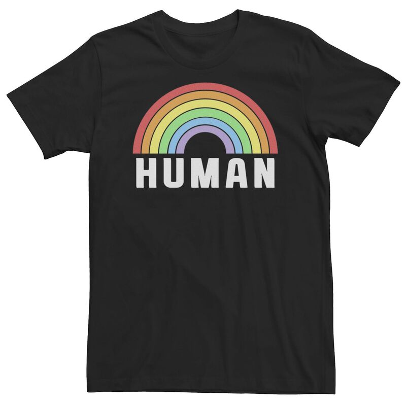 アニメキャラクター レディース トップス Tシャツ トール Licensed Character Big & Tall Human Rainbow Tee Black ブラック
