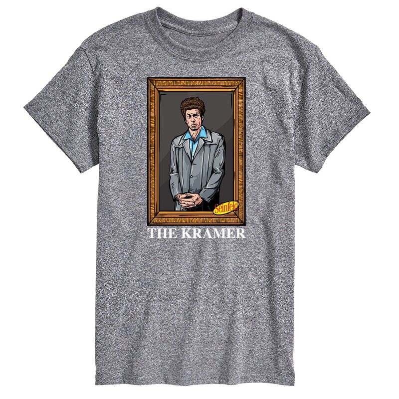 アニメキャラクター レディース トップス Tシャツ Licensed Character Men'seinfeld The Kramer Tee Gray グレー