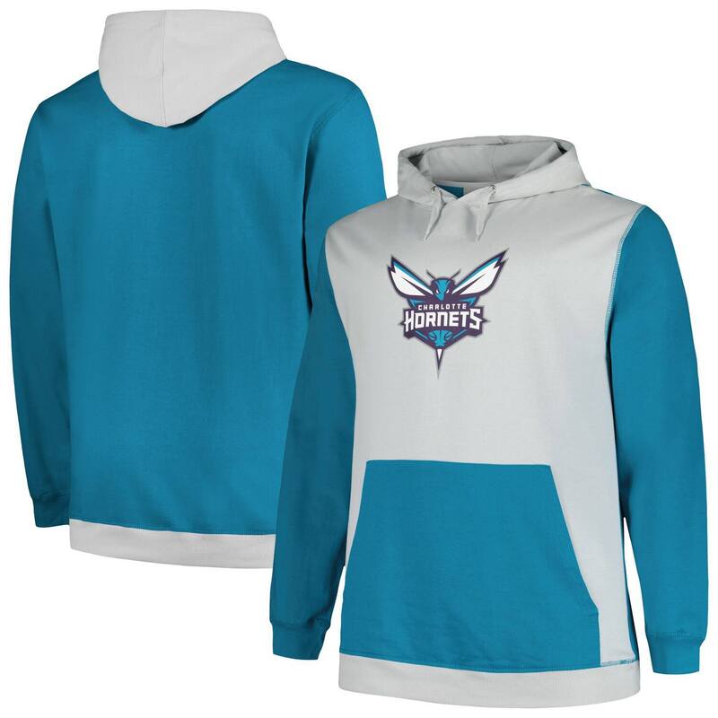 ファナティクス レディース トップス Tシャツ トール パーカー Men's Fanatics Branded Teal/Silver New Orleans Hornets Big & Tall Primary Arctic Pullover Hoodie Nba Blue ブルー