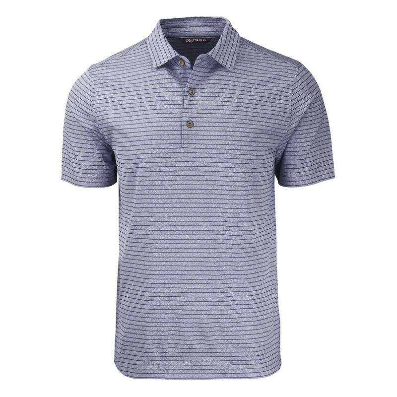 裁断師アンドうしろ側 レディース トップス プルオーバー スポーツシャツ トール Cutter \u0026 Buck Forgeco Heather Stripe Stretch Recycled Mens Big \u0026 Tall Polo Navy Blue Heather ギョリュウモドキ