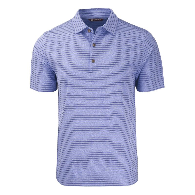 裁断師アンドうしろ側 レディース トップス プルオーバー スポーツシャツ トール Cutter \u0026 Buck Forgeco Heather Stripe Stretch Recycled Mens Big \u0026 Tall Polo Tour Blue Heather ギョリュウモドキ