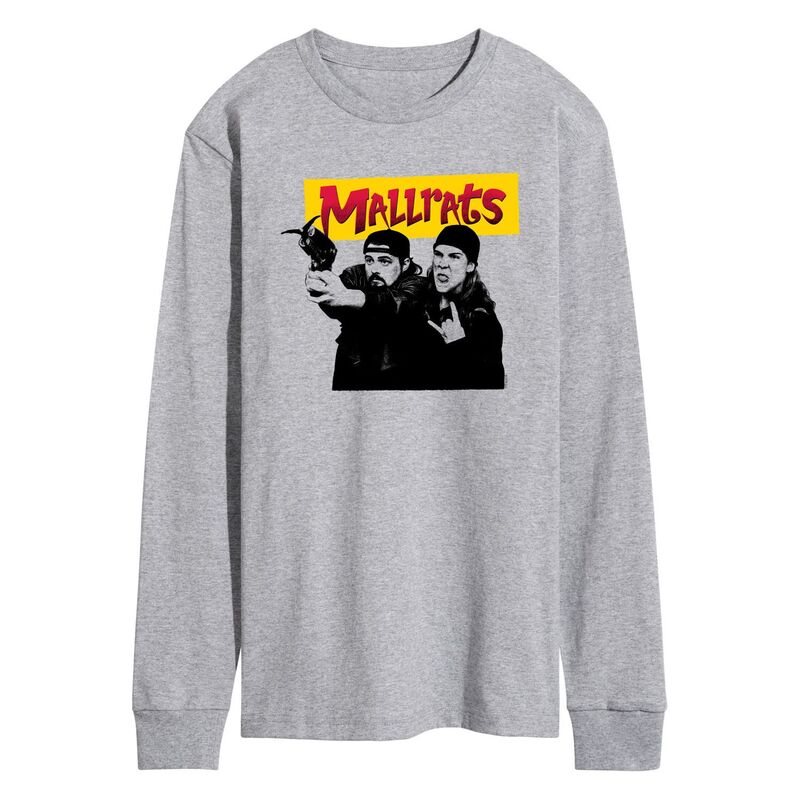 アニメキャラクター レディース トップス Tシャツ グラフィック Licensed Character Men's Mall Rats Jay Silent Bob Long Sleeve Graphic Tee Athletic Heather Gray グレー