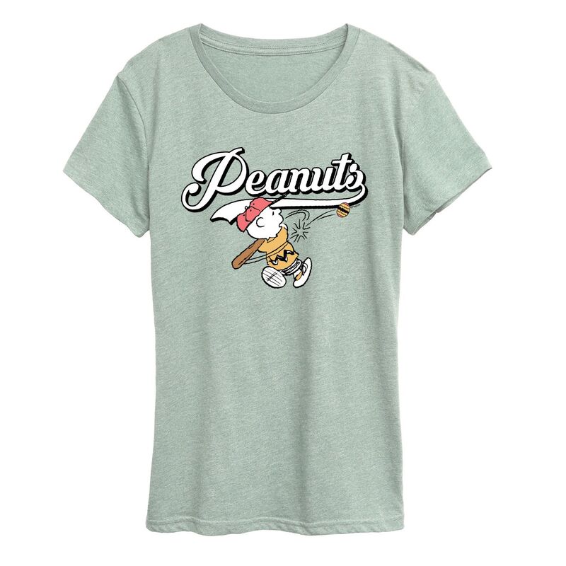 アニメキャラクター レディース トップス Tシャツ グラフィック Licensed Character Women's Peanuts Easter Eggraphic Tee Heather Sea Foam ヘザー