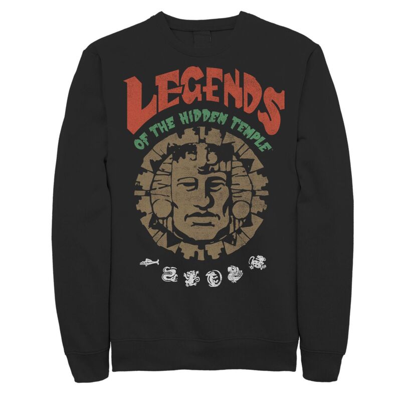 ニコロデオン レディース トップス Tシャツ ヴィンテージ フリース Men's Nickelodeon Legends Of The Hidden Temple Vintage Poster Fleece Black ブラック