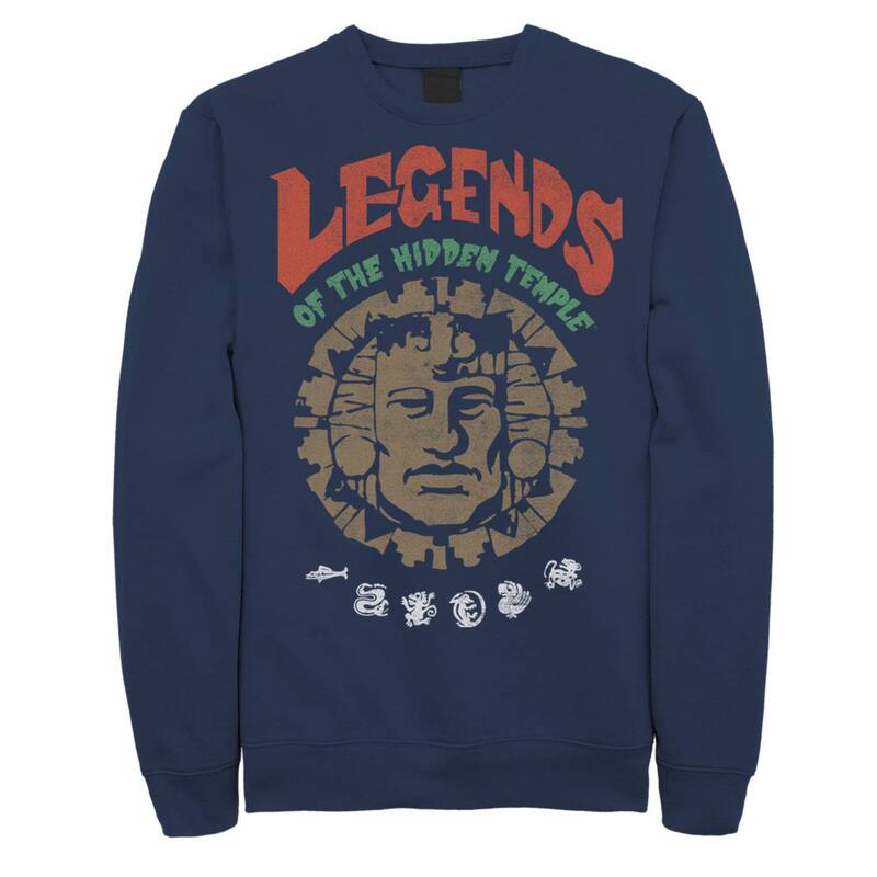 ニコロデオン レディース トップス Tシャツ ヴィンテージ フリース Men's Nickelodeon Legends Of The Hidden Temple Vintage Poster Fleece Navy ネイビー
