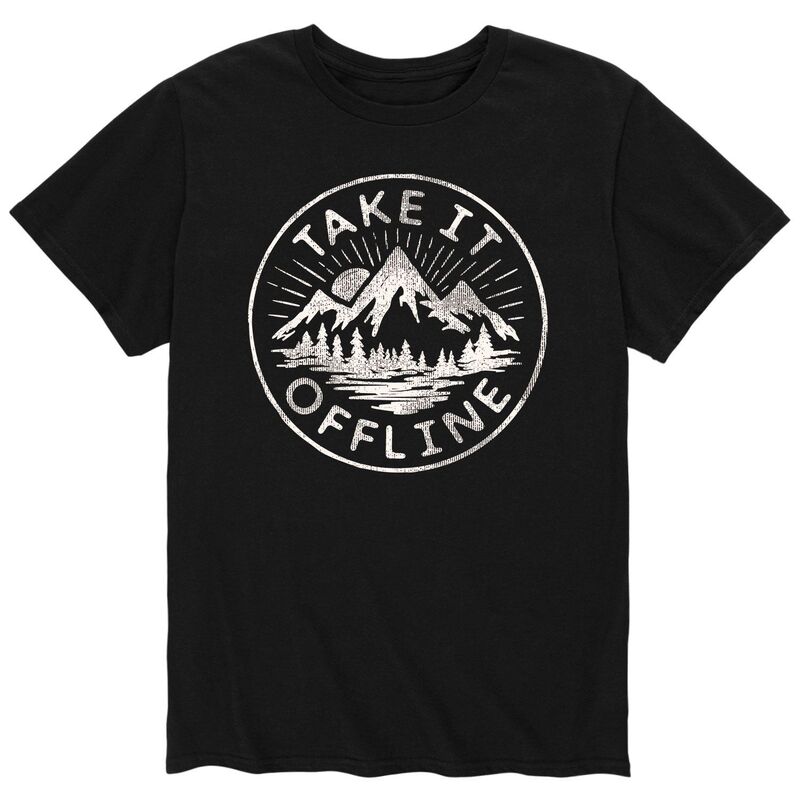 アニメキャラクター レディース トップス Tシャツ Licensed Character Men's Take It Offline Tee Black ブラック