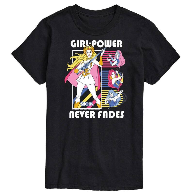 アニメキャラクター レディース トップス Tシャツ グラフィック Licensed Character Men'sheRa Girl Power Never Fades Graphic Tee Black ブラック