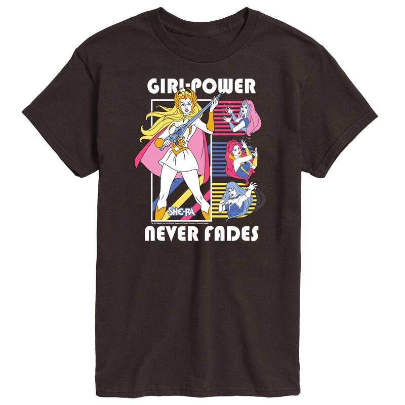 アニメキャラクター レディース トップス Tシャツ グラフィック Licensed Character Men'sheRa Girl Power Never Fades Graphic Tee Dark Brown ブラウン