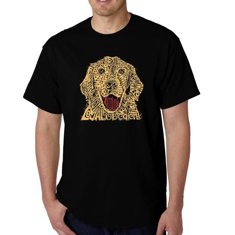 エルエーポップアート レディース トップス Tシャツ LA Pop Art Dog - Men's Word Art-shirt Black ブラック