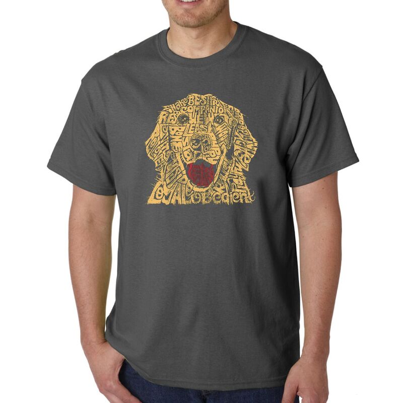 エルエーポップアート レディース トップス Tシャツ LA Pop Art Dog - Men's Word Art-shirt Grey グレー