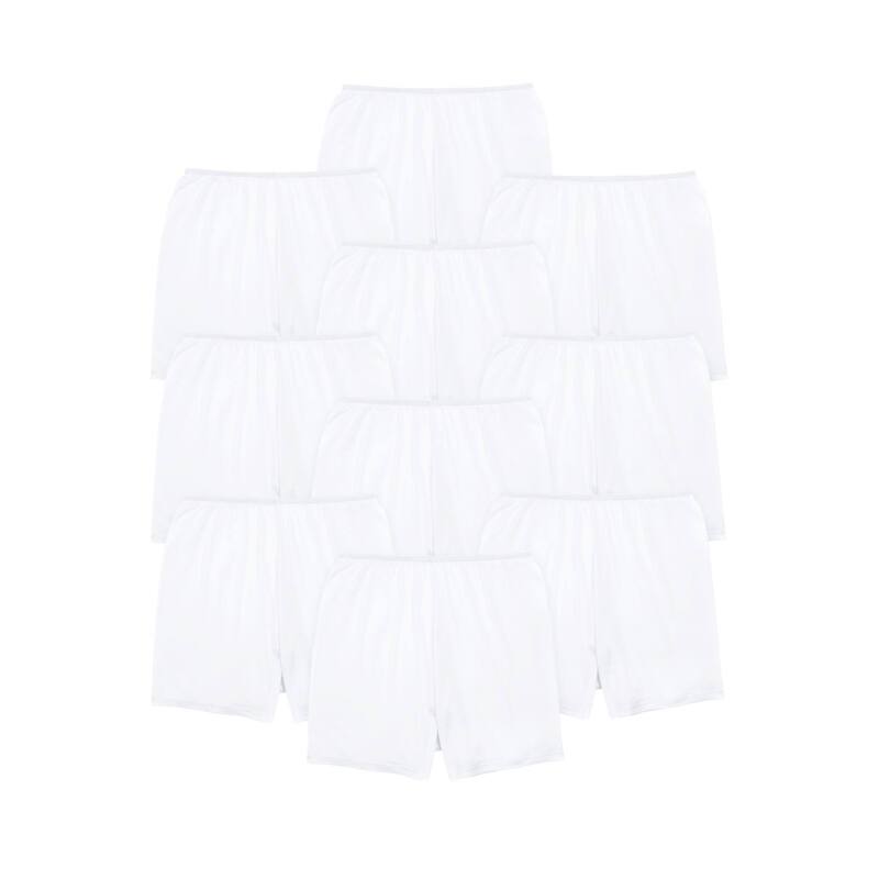 コンフォート チョイス レディース アンダーウェア パンツ プラスサイズ コットン Comfort Choice Plusize Cotton Boxer 10-Pack White Pack ホワイト