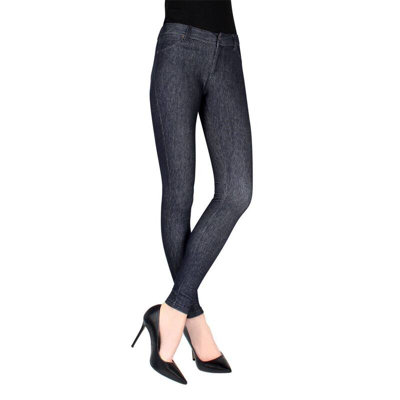 メモイ レディース ボトムス 心地好いズボン下 綿織物 ジーンズ レギンス MeMoi Unbottled Cotton Blendenim Jean Leggings Blue 青み