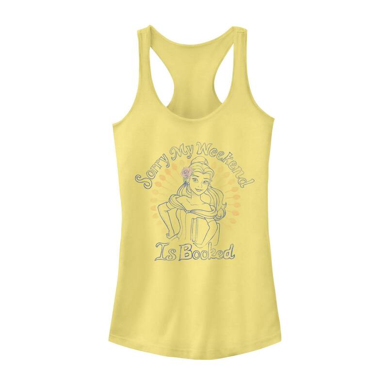 ディズニー レディース トップス Tシャツ Juniors' Disney's Beauty and the Beast Belle Sketch Tank Top Banana