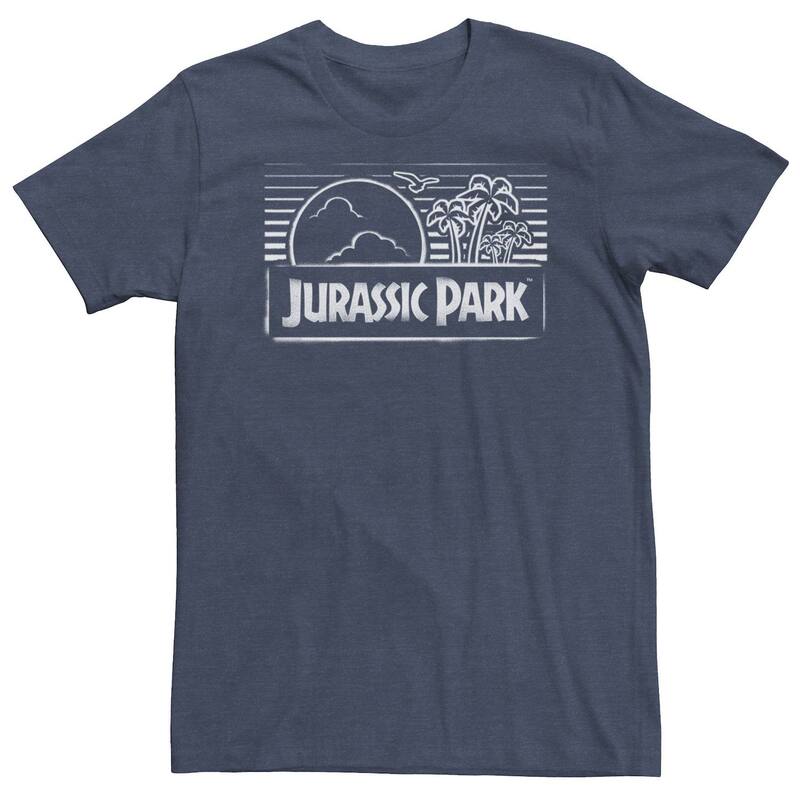 アニメキャラクター レディース トップス Tシャツ トール Licensed Character Big & Tall Jurassic Park Spray Park Tee Navy Heather ヘザー