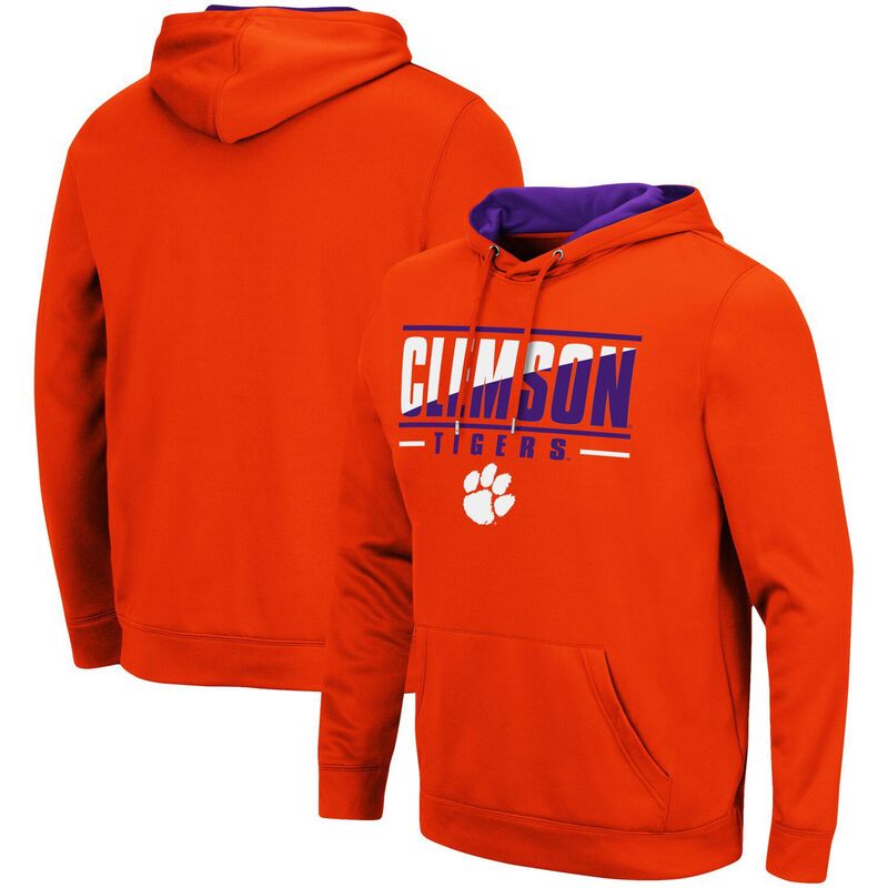コロシアム レディース トップス Tシャツ パーカー Men's Colosseum Orange Clemson Tigerslash Stack 2.0 Pullover Hoodie Clm Orange オレンジ