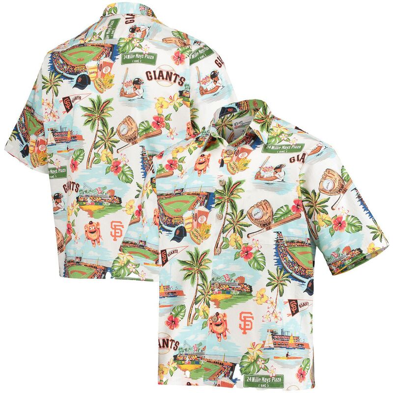 レインスプーナー レディース トップス Tシャツ Men's Reyn Spooner White San Francisco Giantscenic Button-Up Shirt Gnt White ホワイト