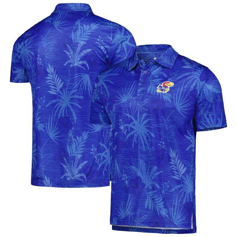 コロシアム レディース トップス Tシャツ ポロシャツ Men's Colosseum Royal Kansas Jayhawks Palms Team Polo Kns Blue ブルー