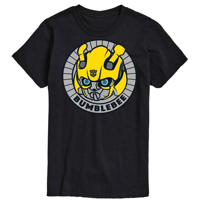 アニメキャラクター レディース トップス Tシャツ トール グラフィック Licensed Character Big & Tall Transformers Bumblebee Badge Graphic Tee Black ブラック