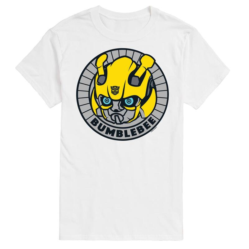 アニメキャラクター レディース トップス Tシャツ トール グラフィック Licensed Character Big & Tall Transformers Bumblebee Badge Graphic Tee White ホワイト