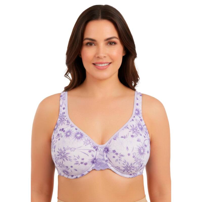 アベニュー レディース アンダーウェア ブラジャー Avenue Women'smooth Caress Bra Pale Lilac Floral ライラック