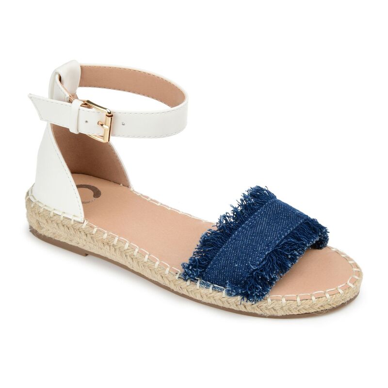 ジュルネ コレクション レディース シューズ サンダル Tシャツ Journee Collection Tristeen Women's Espadrille Sandals Denim デニム|ReVida 店