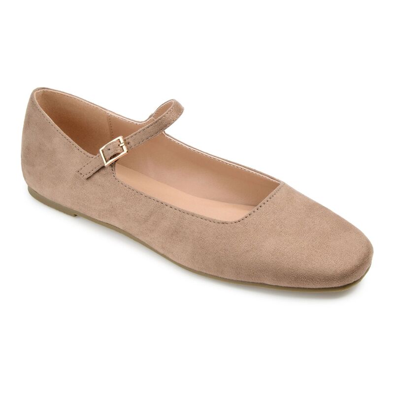 ジュルネ コレクション レディース シューズ サンダル Journee Collection Carrie Women's Mary Jane Flats Taupe トープ