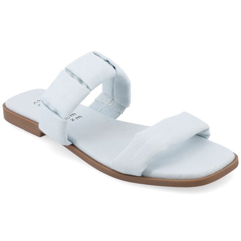 ジュルネ コレクション レディース シューズ サンダル Journee Collection Pegie Women's Tru Comfort Foam Sandals Light Denim デニム