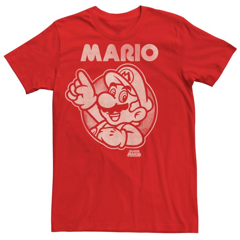 アニメキャラクター レディース トップス Tシャツ Licensed Character Men'super Mario Broso Mario Tee Red レッド