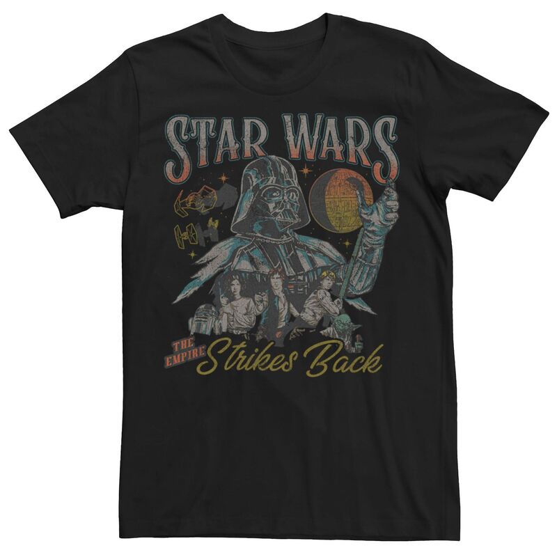 スター ウォーズ レディース トップス Tシャツ ヴィンテージ エンパイア Men'star Wars Vader Empire Strikes Back Vintage Tee Black ブラック