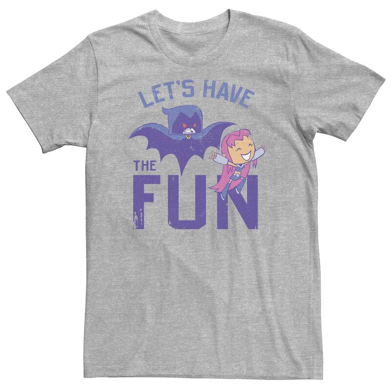 アニメキャラクター レディース トップス Tシャツ トール Licensed Character Big & Tall DComics Teen Titans Go! Starfire Raven Let's Have The Fun Tee Athletic Heather ヘザー