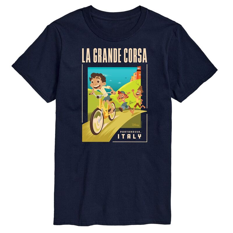 ディズニー ピクサー レディース トップス Tシャツ トール グラフィック Disney / Pixar's Luca Big & Talla Grande Postcard Graphic Tee Navy ネイビー