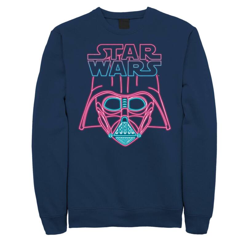 アニメ文字記号 レディース トップス プルオーバー 汗水 Licensed Character Men\u0027star Wars Darth Vader Sweatshirt Navy 米国海軍