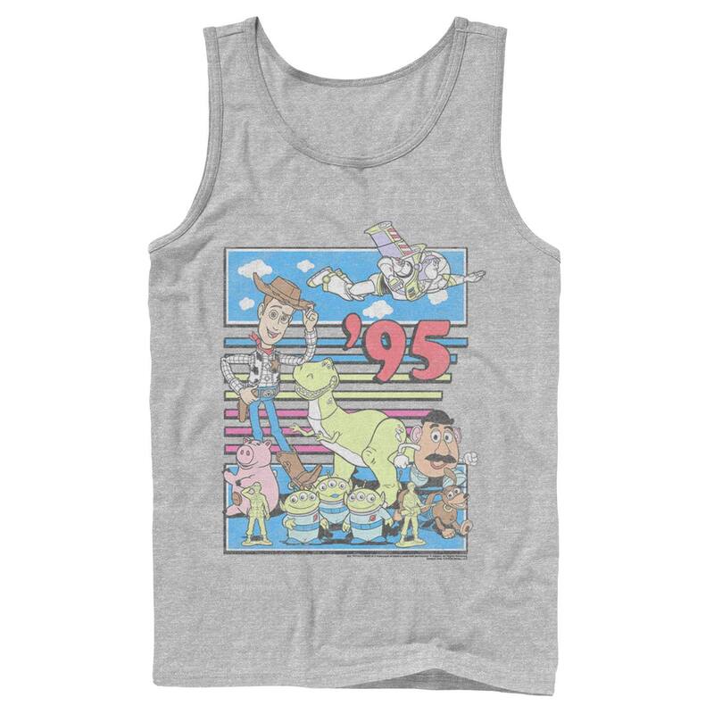 ディズニー ピクサー レディース トップス Tシャツ Disney / Pixar's Toy Story Men's 95 Retro Distressed Colorful Tank Top Athletic Heather ヘザー 6,826円