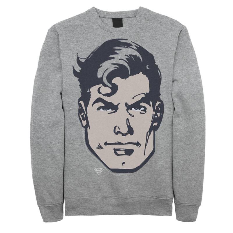 アニメキャラクター レディース トップス Tシャツ フリース グラフィック Licensed Character Men's DComicsuperman Large Chest Portrait Graphic Fleece Pullover Athletic Heather ヘザー