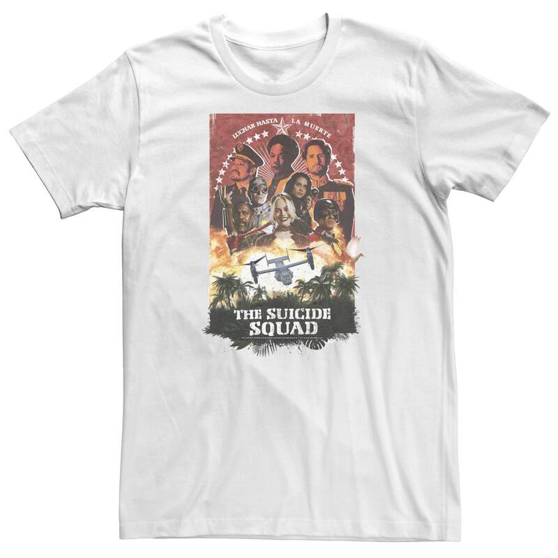 アニメキャラクター レディース トップス Tシャツ トール Licensed Character Big & Tall The Suicide Squad Plane Poster Tee White ホワイト