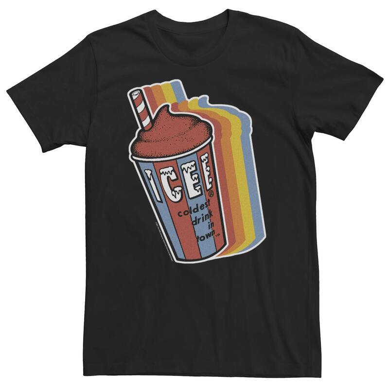 アニメキャラクター レディース トップス Tシャツ オーバーレイ トール Licensed Character Big & Tall ICEE Retro Neone Portrait Overlay Tee Black ブラック