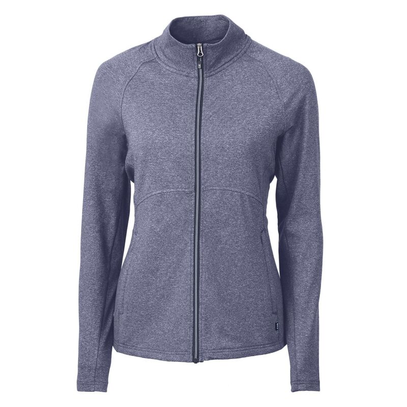 カッターアンドバック レディース アウター ジャケット・ブルゾン ニット Cutter & Buck Adapt Knit Heatherecycled Womens Full Zip Navy Blue Heather ヘザー|ReVida 店